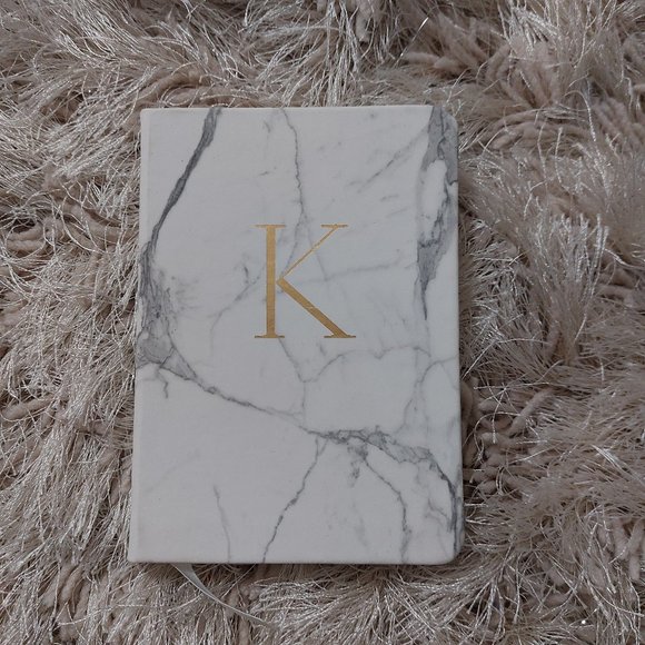 Beautiful Marble K Mini Notebook Notepad & NO THANK YOU mini pocket size - Picture 1 of 6